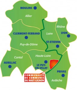 Région Auvergne pour le territoire du Haut-Lignon